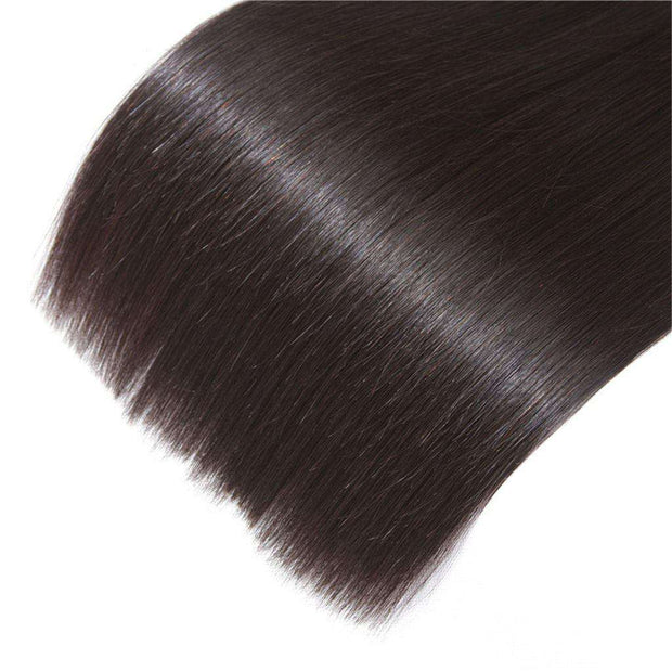 4 Bundles 9A Straight Brazilian Human Hair Bundles Virgin Hair Natural Color - ashimaryhair