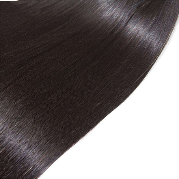 4 Bundles 9A Straight Brazilian Human Hair Bundles Virgin Hair Natural Color - ashimaryhair