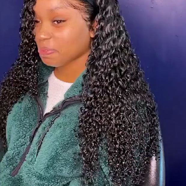 10A Jerry Curly Virgin Hair 3 Bundles With Frontal 100% Human Hair - ashimaryhair