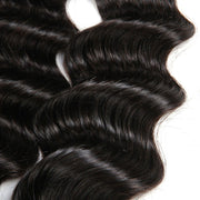 10A Loose Deep Wave Hair 4 Bundles With Closure Natural Color - ashimaryhair