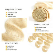 4 Bundles Honey Blonde Body Wave Brazilian Human Hair Bundles - ashimaryhair