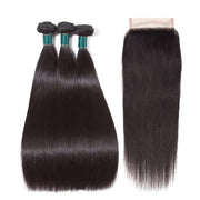 Peruvian Hair Weave Straight 2/3 Bundles with Closure-AshimaryHair.com