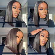 Double Drawn Short Bob Wigs Straight Human Hair Wigs with Full Ends