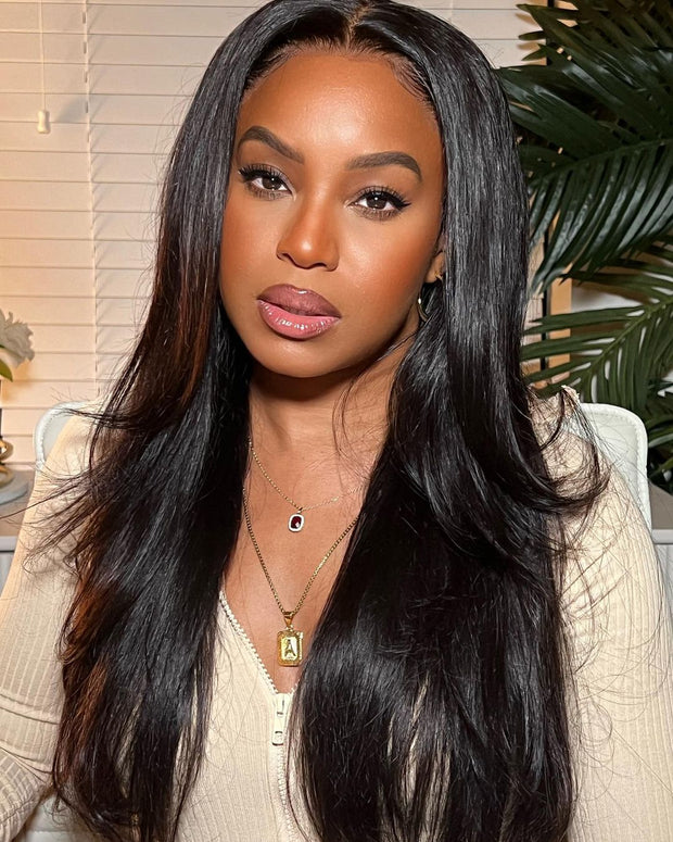 Shop By Influencer - straight hair 13x6 Transparent Lace Closure Wig-20inch-250% density