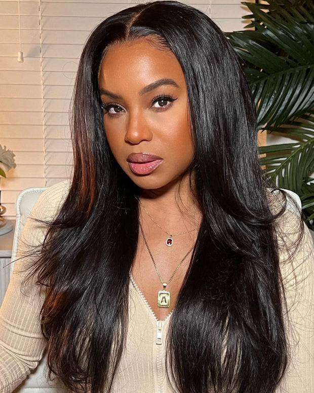 Shop By Influencer - straight hair 13x6 Transparent Lace Closure Wig-20inch-250% density