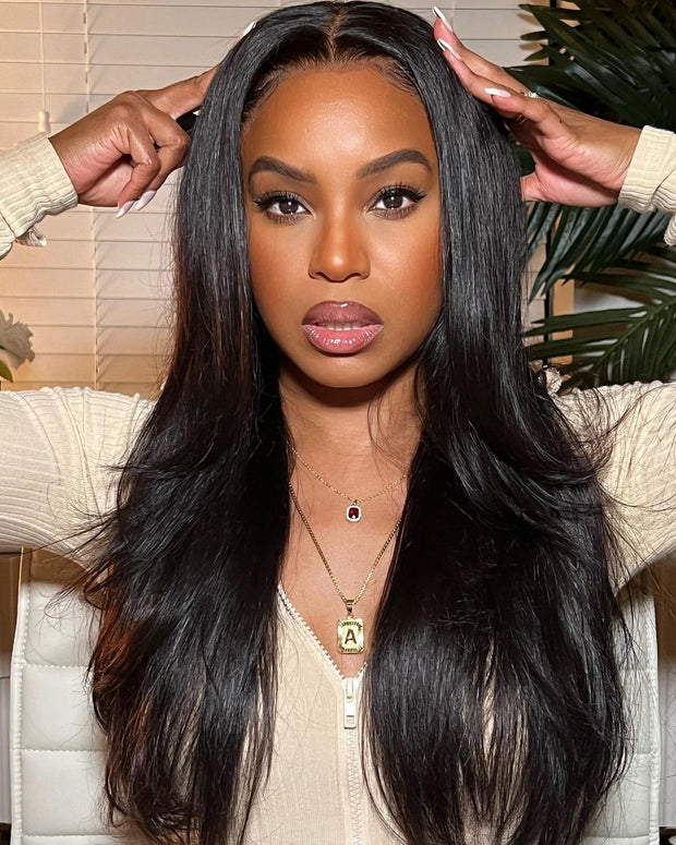 Shop By Influencer - straight hair 13x6 Transparent Lace Closure Wig-20inch-250% density