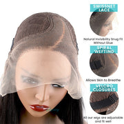 Transparent-lace-deep-side-part-straight-wig