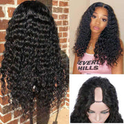 U Part Wig Human Hair Half Wigs Deep Wave Wig Long Wigs Glueless