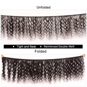 10A Loose Deep Wave Brazilian Hair Bundles With Frontal Human Hair - ashimaryhair