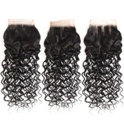 Water Wave Hair 4x4Inchs Lace Closure Natural Color 100% Human Hair - ashimaryhair