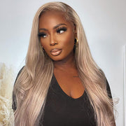 Ashimary Ash Blonde Straight Hair Lace Frontal Wigs Online For Sale