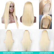 613 Blonde Glueless 4x4 5x5 6x6  Lace Wigs 180% 250% Density Wigs Ashimary Virgin Hair