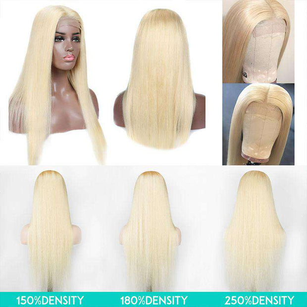 613 Blonde Glueless 4x4 5x5 6x6 Lace Wigs 180% 250% Density Wigs Ashimary Virgin Hair