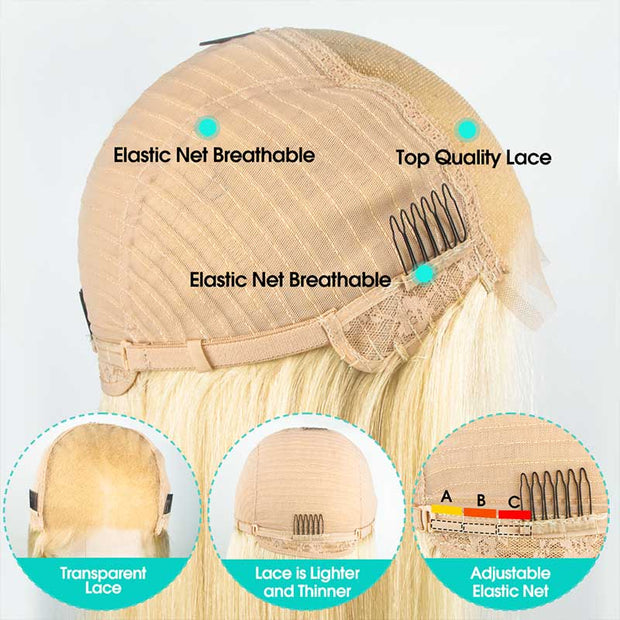 613 Blonde Glueless 4x4 5x5 6x6  Lace Wigs 180% 250% Density Wigs Ashimary Virgin Hair