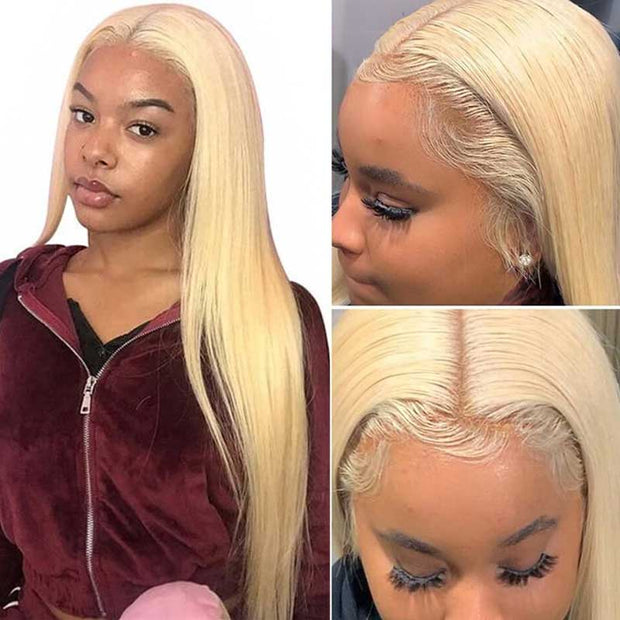 Pre Plucked 613 Blonde Hair 360 Lace Frontal Wig with Baby Hair Hd Transparent Lace