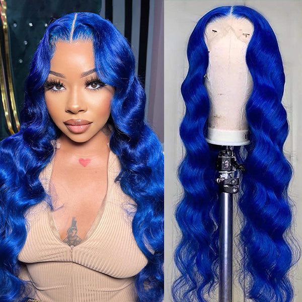 Blue Wig 13x4 HD Lace Wigs Straight Brazilian Hair ||Ashimary 613