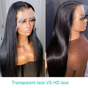 Best 15A Double Drawn Transparent HD 13*4 Lace Front Wig Straight Human Hair