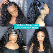 Deep Wave Full Lace Wig Ashimary Human Hair Wigs 180% Density