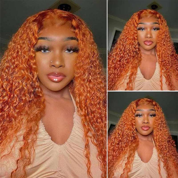 Ginger Jerry Curly Wig 13*4 13*6 Lace Wigs Ginger Lace Front Wigs Ashimary Virgin Hair