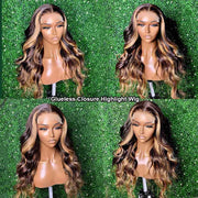 1b/30 Highlight 4x4 5x5 6x6 Glueless Lace Closure Wigs Ashimary Body Wave Virgin Hair