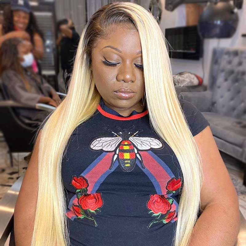 613 Blonde Lace Front Wig 13x4 HD Lace Wigs Straight Brazilian