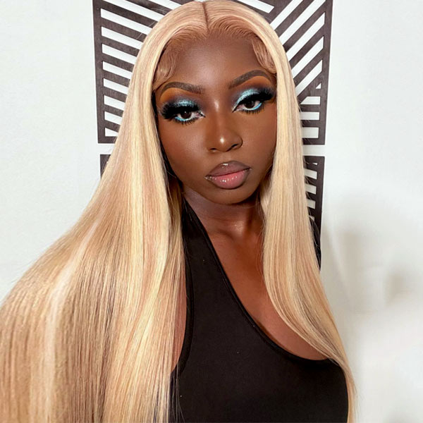 613 Blonde Lace Front Wig 13x4 HD Lace Wigs Straight Brazilian Hair ...