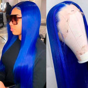 Ashimary hair 13x4 blonde wig blue wig blue lace front wig dark blue wig light blue wig