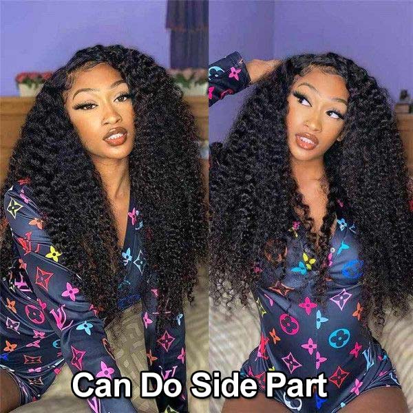 0 Skill Glueless Wear And Go Jerry Curly HD Transparent Lace Closure Wig Pre-Cut Lace & Bleached Knots