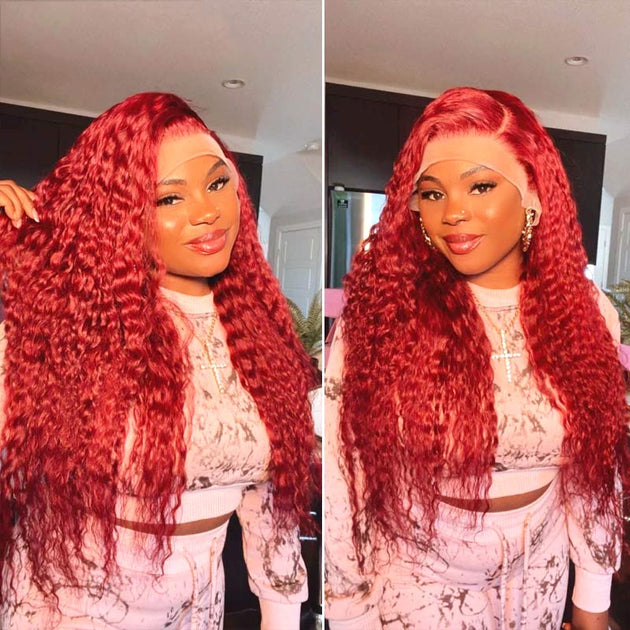 Red Wig 13x4 HD Lace Wigs Straight Brazilian Hair ||Ashimary Red Lace ...