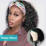 Short Black Wig Headband Bob Glueless Wig Beginner Friendly Virgin Hair