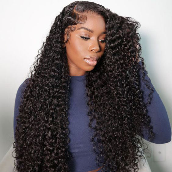 Ashimary Water Wave Glueless 5*5 HD Transparent Closure Wig  Brazilian Human Hair Wig Natural Color