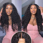 Ashimary Jerry Curly Glueless 5*5 HD Transparent Closure Wig  Brazilian Human Hair Natural Color