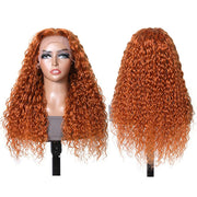 Water Wave Ginger Color Lace Wig 13x4/13x6 Lace frontal Wigs 180% 250% Density Lace Front Wigs Ashimary Hair