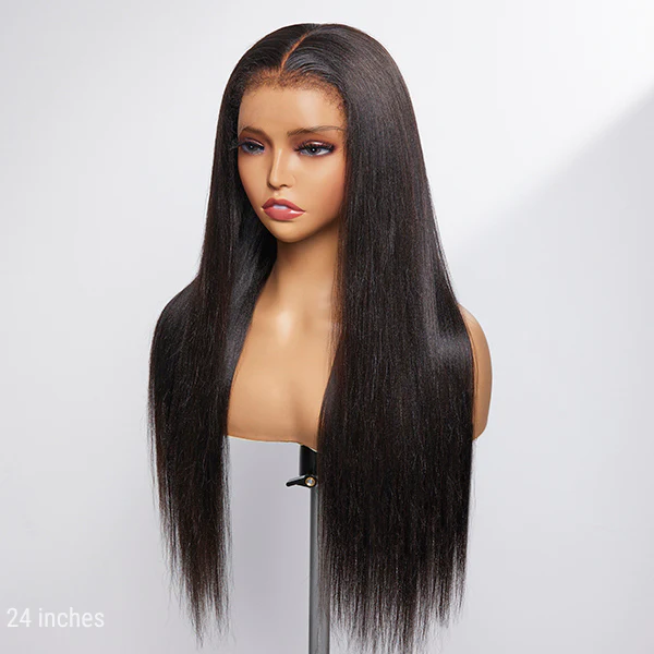 4C Edge Hairline-Straight Hair 13x4/13x6 HD Invisible Lace Frontal Wigs With Kinky Edges Curly Baby Hair