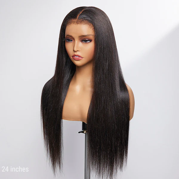 4C Edge Hairline-Straight Hair 13x4/13x6 HD Transparent Lace Front Wigs With Kinky Edges Curly Baby Hair