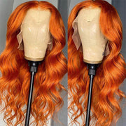 Ginger Color 13x4 13x6 Lace Wigs Body Wave 180% 250% Density Lace Front Wigs Ashimary Virgin Hair