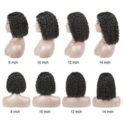 Short Curly Bob Wig Jerry Curls Lace Front Bob Wigs Curly Hair Lace Wigs-AshimaryHair.com