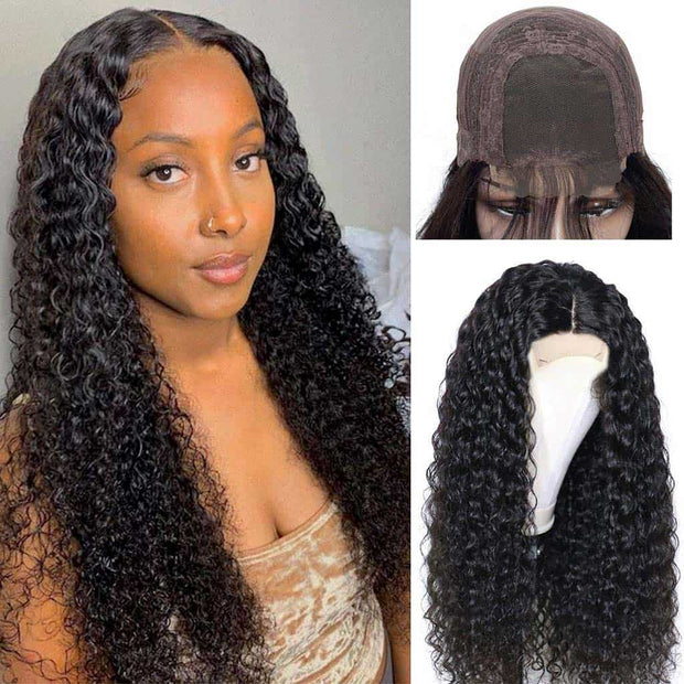 Glueless Wigs Jerry Curls 4*4 Lace Wigs Curly Human Hair Lace Wigs-AshimaryHair.com