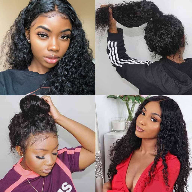 Deep Wave 13*6 Lace Front Wigs Lace Frontal Brazilian Human Hair-AshimaryHair.com
