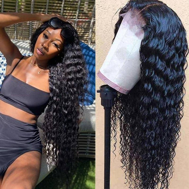 Deep Wave Lace Front Wigs 13*4 Lace Frontal Brazilian Human Hair-AshimaryHair.com 26 inch deep wave wig 40 inch deep wave wig deep wave brazilian wig brazilian deep wave wig 28 inch deep wave wig deep wave lace front wig human hair