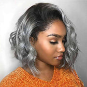 Ombre Grey Hair Bundle Body Wave 100% Human Hair - ashimaryhair