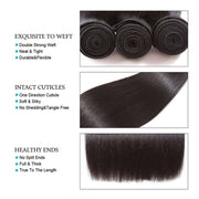 Straight Hair 1 Bundle 9A Brazilian Human Hair Natural Color - ashimaryhair