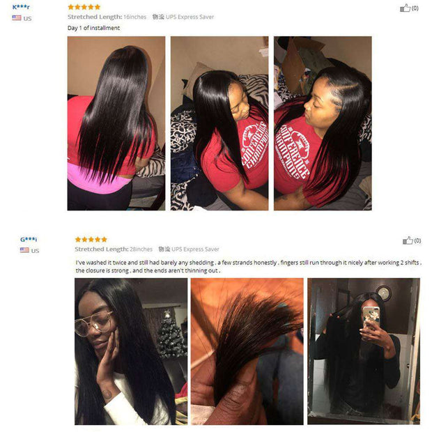 3 Bundles 9A Straight 100% Human Hair Bundles Natural Color - ashimaryhair