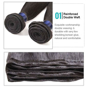 3 Bundles 9A Straight 100% Human Hair Bundles Natural Color - ashimaryhair
