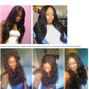 9A Brazilian Body Wave Hair 4 Bundles With Lace Frontal Human Hair - ashimaryhair