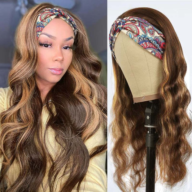 BOGO Highlight Piano Color Headband Glueless Wig Human Hair Luxurious Customization