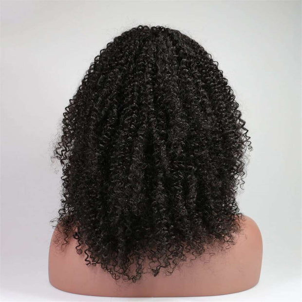 Glueless 4*4 Lace Closure Wig Afro Kinky Curly Human Hair Wigs Brazilian Hair-AshimaryHair.com
