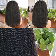 Glueless 4*4 Lace Closure Wig Afro Kinky Curly Human Hair Wigs Brazilian Hair-AshimaryHair.com