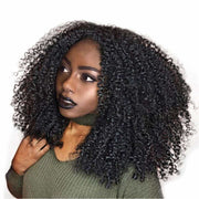 Glueless 4*4 Lace Closure Wig Afro Kinky Curly Human Hair Wigs Brazilian Hair-AshimaryHair.com