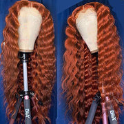 Ginger Color Loose Deep Wave 13x4 13x6 Lace Wigs 180% 250% Density Thicker Lace Front Wigs Ashimary Virgin Hair